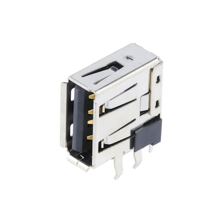 Molex Usb Connector, 4 Contact(S), Female, Right Angle, Solder Terminal, Locking, Receptacle 673298000